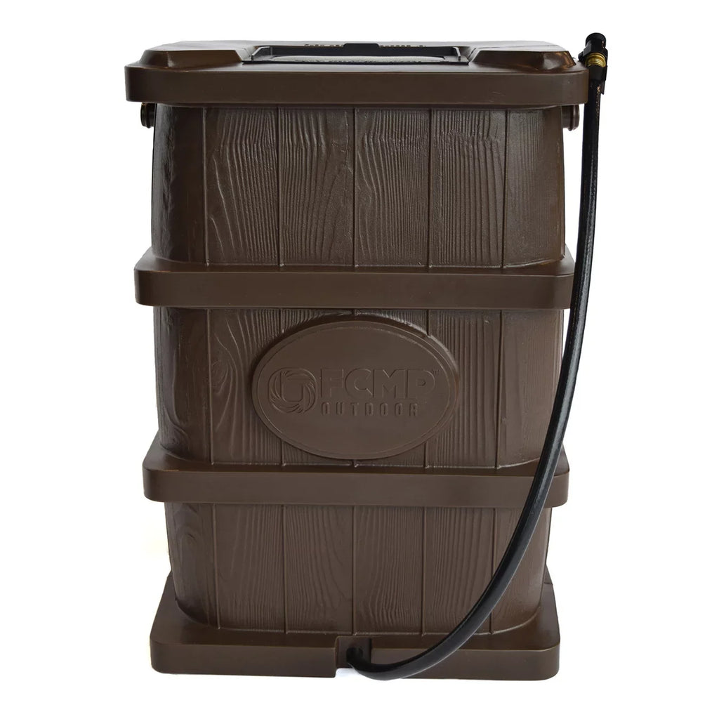 Pack) Grain Wood Barrel, Outdoor Brown (2 Gal Water Catcher 45 Rain FCMP