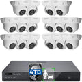 Channel PoE Human Cameras, Detection, Camera AI for 16 4TB 24-7 8MP Surveillance NVR PoE Outdoor HDD pre-installed 4K with 6MP IP Business System, 16CH Recording, & 16pcs 4K Vehicle Security ONWOTE