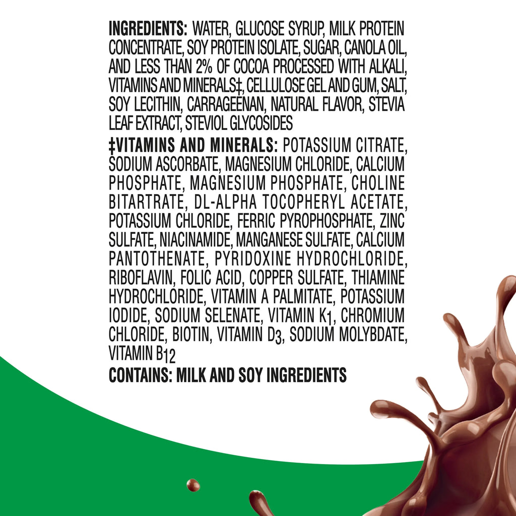 Count Rich Protein, - Protein Chocolate, (2 BOOST Packs) 20g 12 Nutritional Drink, 24 High