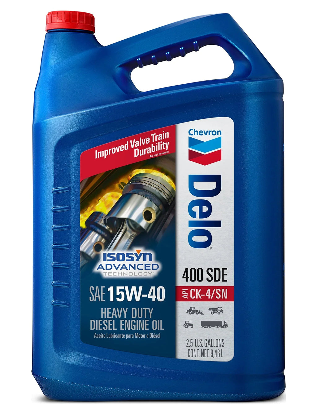 Motor 2.5 400 CK-4 15W-40 SDE Oil, Heavy Chevron Gallons Duty Diesel Delo