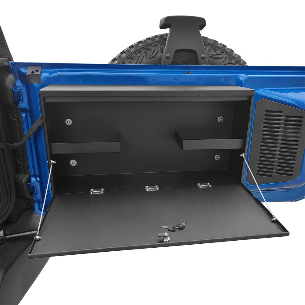 Table Bronco Lockable Tailgate Hooke Black Road Box 2021-2023 Steel Ford Fit Storage Folding