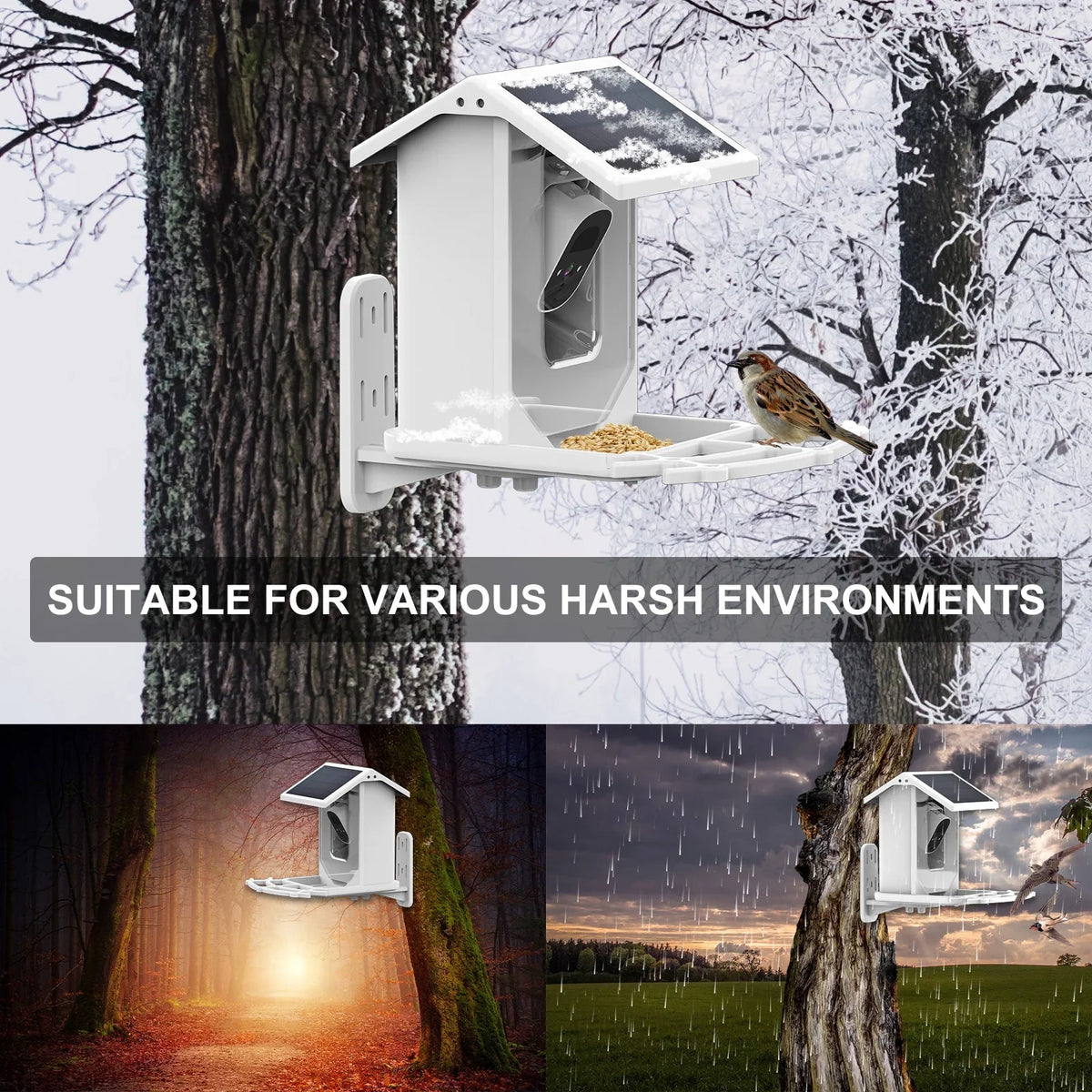 Solar Aibecy for Birds and Vision Low 1080P Camera Wildlife Bird Waterproof IP66 Night Camera