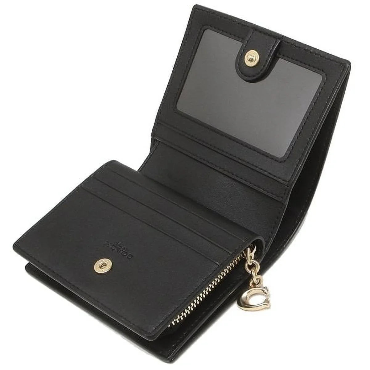 Black) (Brown Snap In Canvas / Women's Signature Coach Wallet