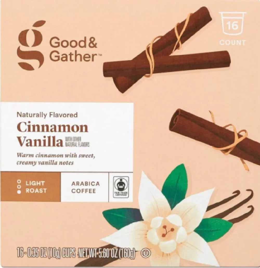 Almond Bean Gather Pods 4 Bundle Flavors Caramel, 4) Count(Pack Naturally and Cinnamon Serve and Fair Coffee Brulee of Single Good of Vanilla Toasted Certified,16 Trade Salted Carmel Flavored Vanilla,