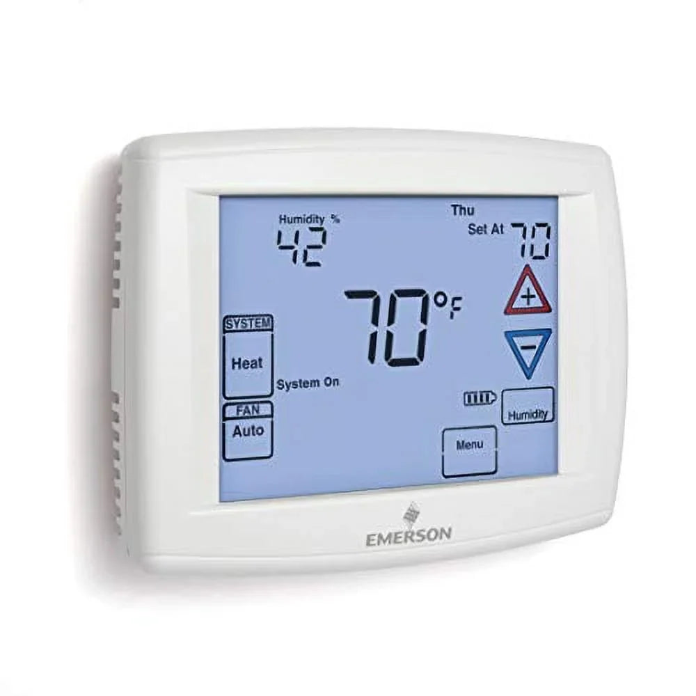 7-Day 1F97-1277 Systems Heat Touchscreen Pump Thermostat Programmable and Single-Stage Emerson for