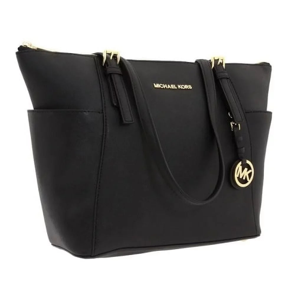 '- Set Michael Black - Tote Jet Saffiano 30F2GTTT8L-001 MICHAEL Top Zip Med. Travel Kors