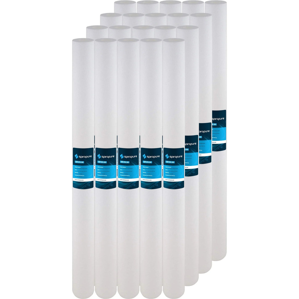 Polypropylene Water Sediment 20) Spun SP-P3-30 SpiroPure Filter of Micron (Case Cartridge 3 30x2.5 Melt-Blown