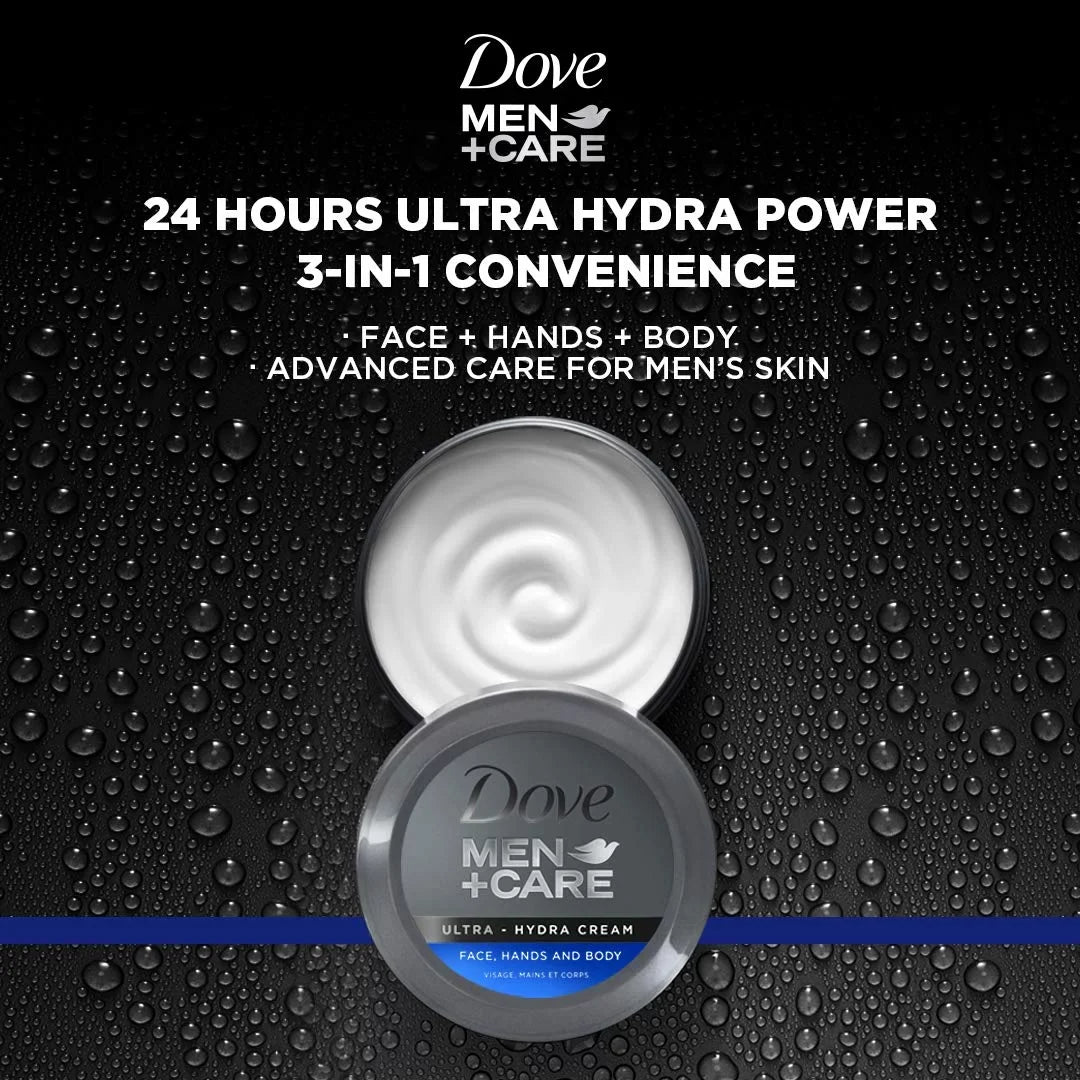 Pack Face, Each. Care, Men+Care 6 Types, Skin Cream, Body And 2.53 Hydra Ultra Oz Of Hands Dove All