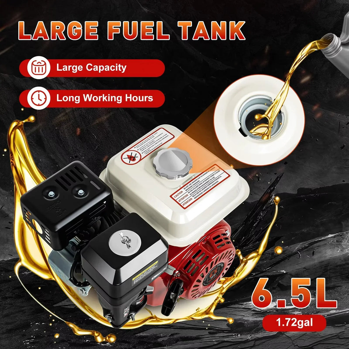 Cylinder Air For Honda 4 Gas Cooled 160cc Stroke TFCFL 6.5HP OHV GX160 Single Engine