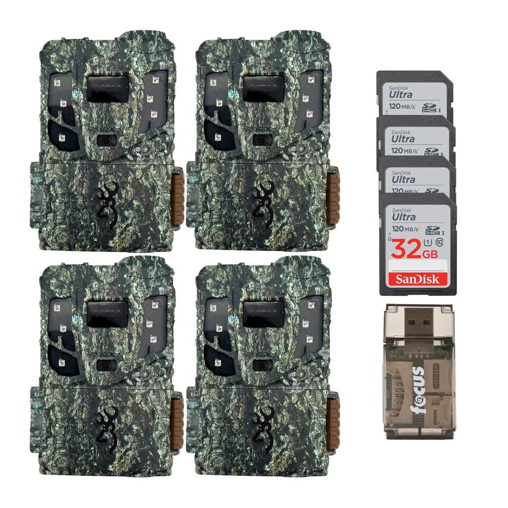 Max & HD Trail Scout Camera Reader 4PK M/Card w/32GB Pro Browning Extreme