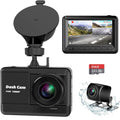 Parking Mini Card, Car,Motorcyle,Balls Dash Recording, Dash Cam Vision, and Rear, Loop 32GB 2.45 2 Screen, Accident inch Monitor with IPS Front Cam Night Ways, Mounting HD SD 1080P WDR, Lock, Full