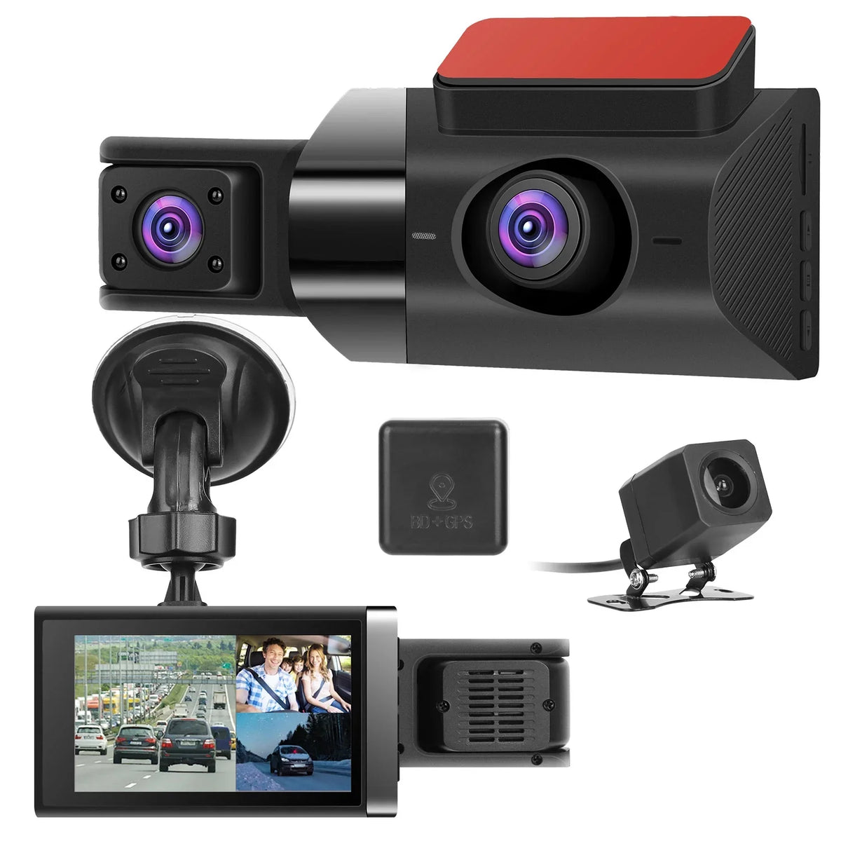 Dashcam DVR G-Sensor Car 2K with iMounTEK Parking Night GPS Dash Monitor Recording HD Cam Angle Car 140° Video Vision Recorder Loop Full