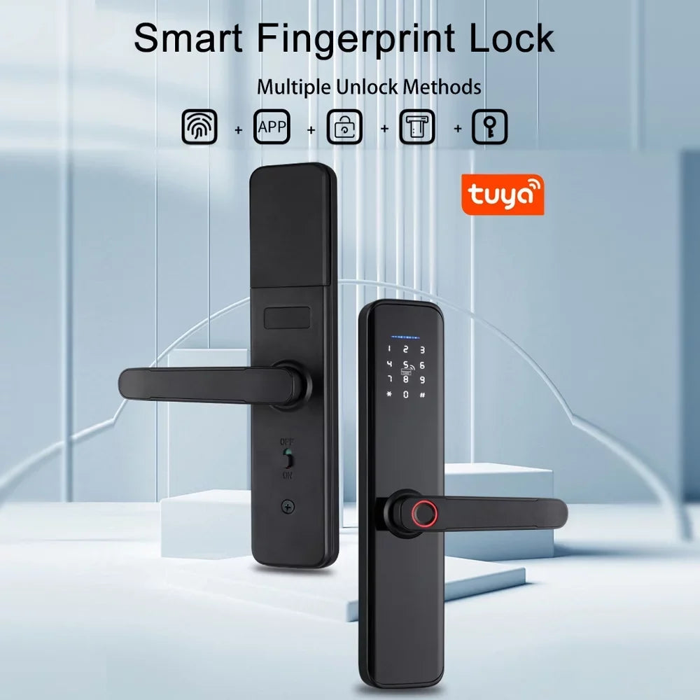 Lock Smart Lock Deadbolt Door Htovila Door Compatible Door Keypad APP Smart Lock Lock Lock Handle Fingerprint Door Fingerprint with Electronic with Lock