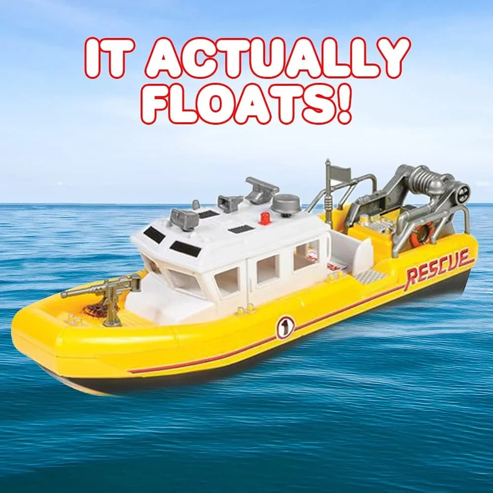 for Floating Boys Children Battery-Operated Water, Ship Aquatic for for Floats Toy Bathtub Birthday Rescue Great Toy ArtCreativity and Pool and Girls, Kids, Vessel, in Gift