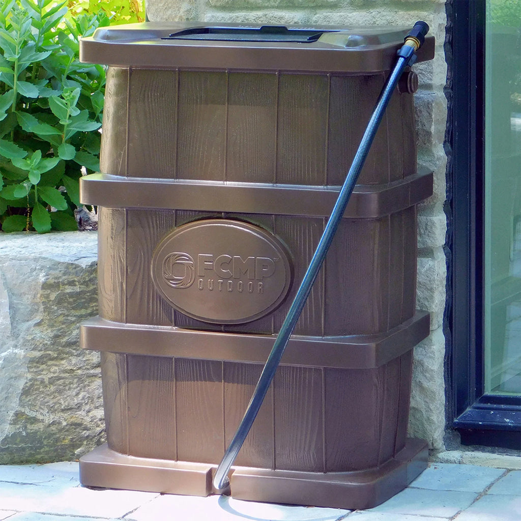 Rain Wood Home FCMP Grain Outdoor Barrel Outdoor Catcher WG4000-GRY Water