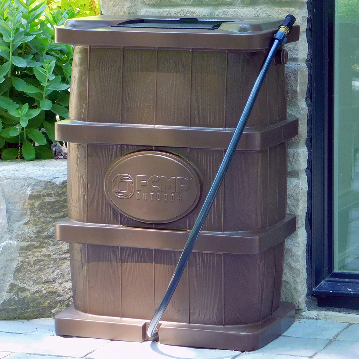 Rain Wood Home FCMP Grain Outdoor Barrel Outdoor Catcher WG4000-GRY Water
