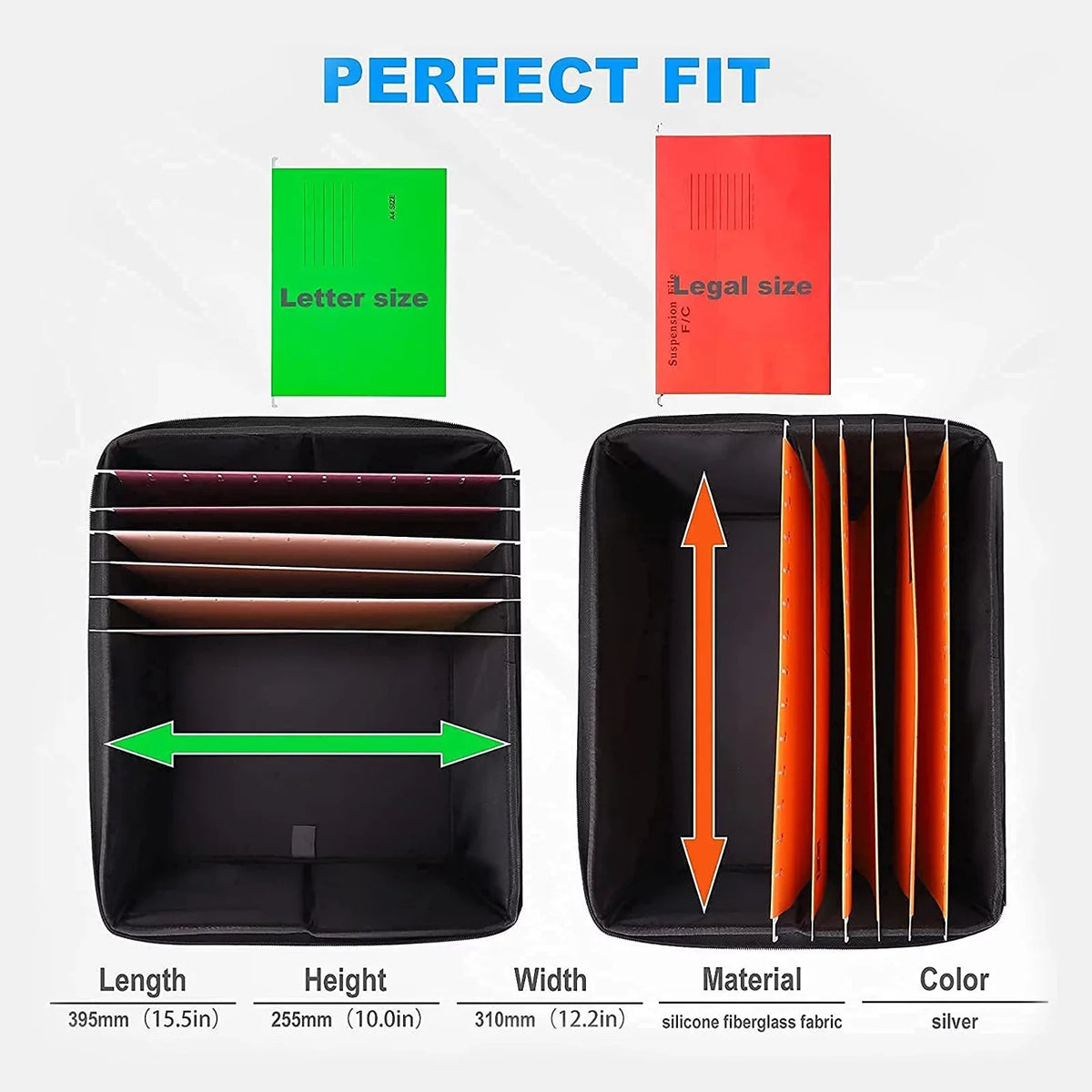 Fireproof Ideal and Car, Office Home Handles Irfora Waterproof Box, Lid Sturdy with Storage for