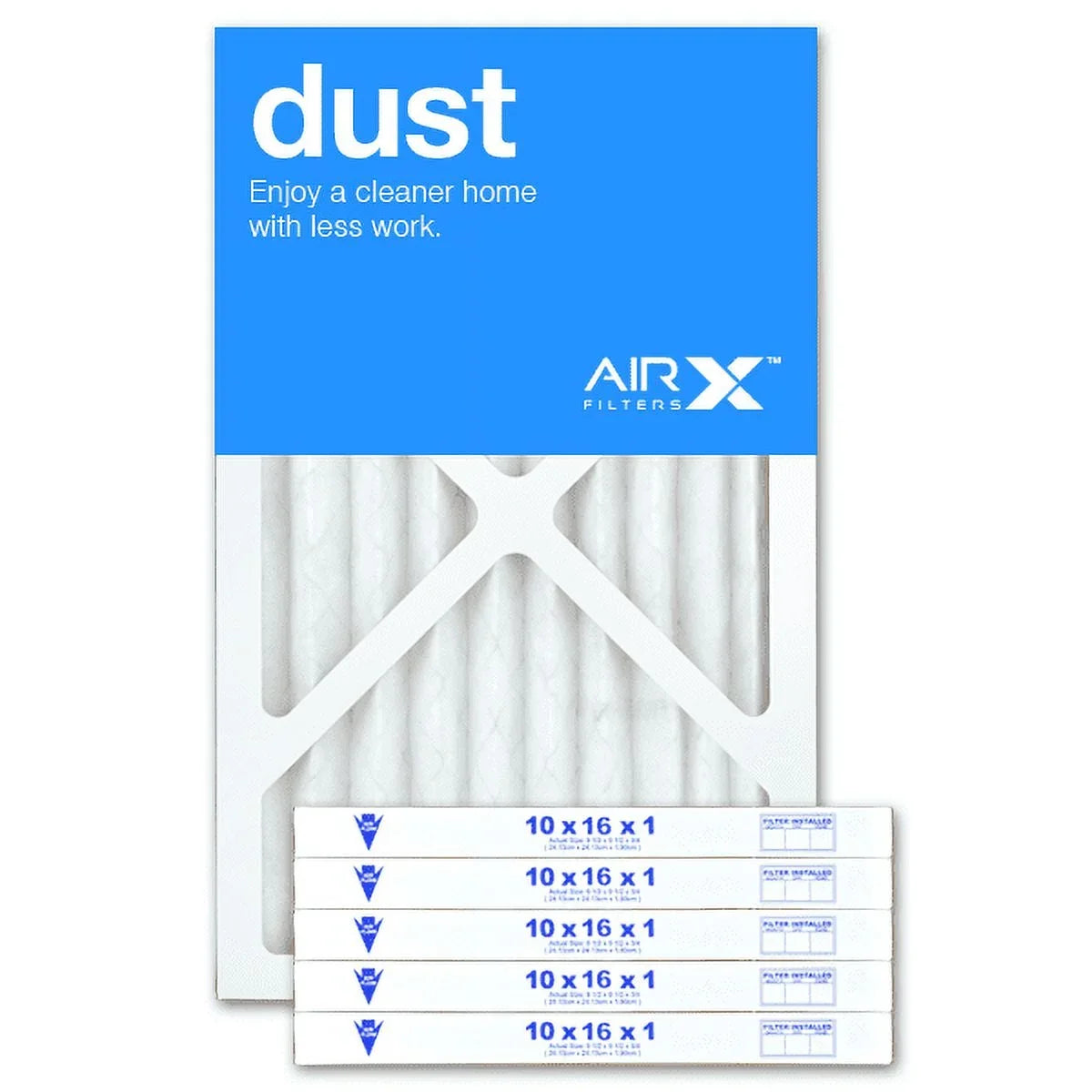 in 10x16x1 the USA 8 Air Air MERV 6-Pack, Filter, Filter AIRx Furnace AC Filters Dust Pleated Made HVAC