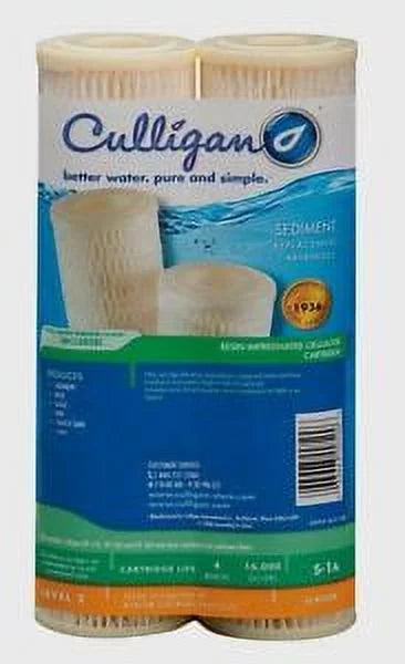 S-1A CARTRIDGES 20 MICRON 2PK WATER BASIC REPLACEMENT SEDIMENT FILTER CULLIGAN