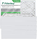 Filterbuy Pleated Furnace AC HVAC Air 8 MERV 20x25x4 (6-Pack) Filters