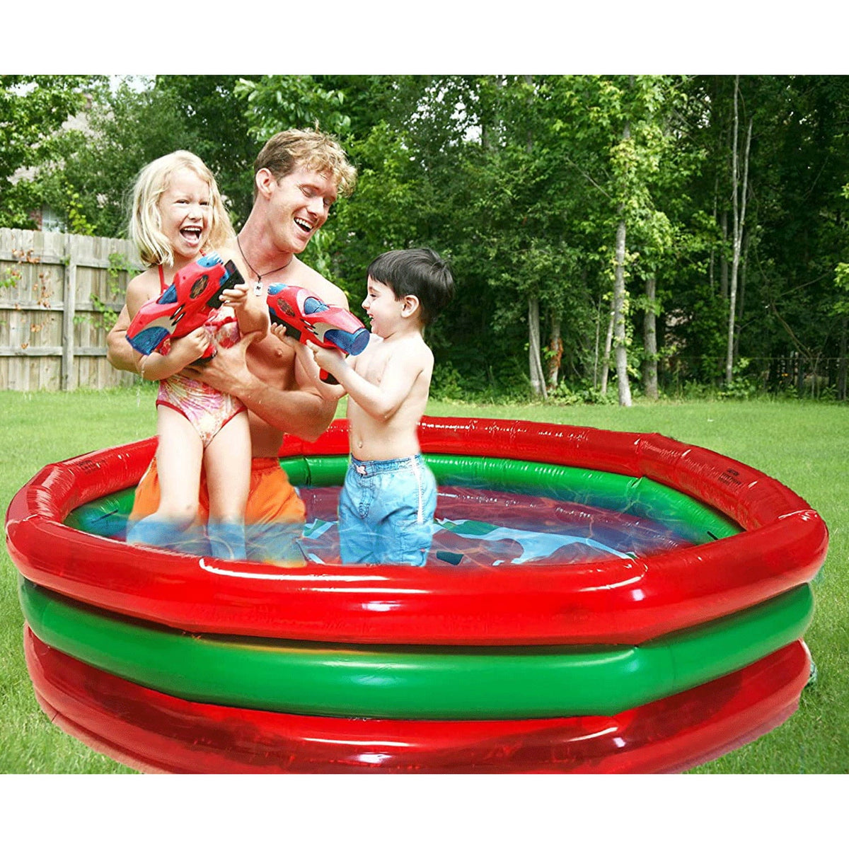 Pool Kiddie Inflatable Hoovy 3 53 Gallon Inch Ring Swimming Set Watermelon 59