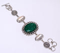 Bracelet Silver 925 Handmade Gift, Plated Jewelry Valentine's Day - Green 8.99" Beautiful Aventurine For 7-8.99" Birthday B2, Gift, Woman India