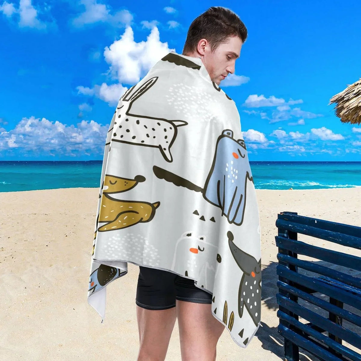 Towels for Compact Scandinavian Swimming Trendy Oversized Super Towel Quick Lightweight Dry Holiday（26） - Bestwell Beach Travel - Camping Towel Absorbent Dogs