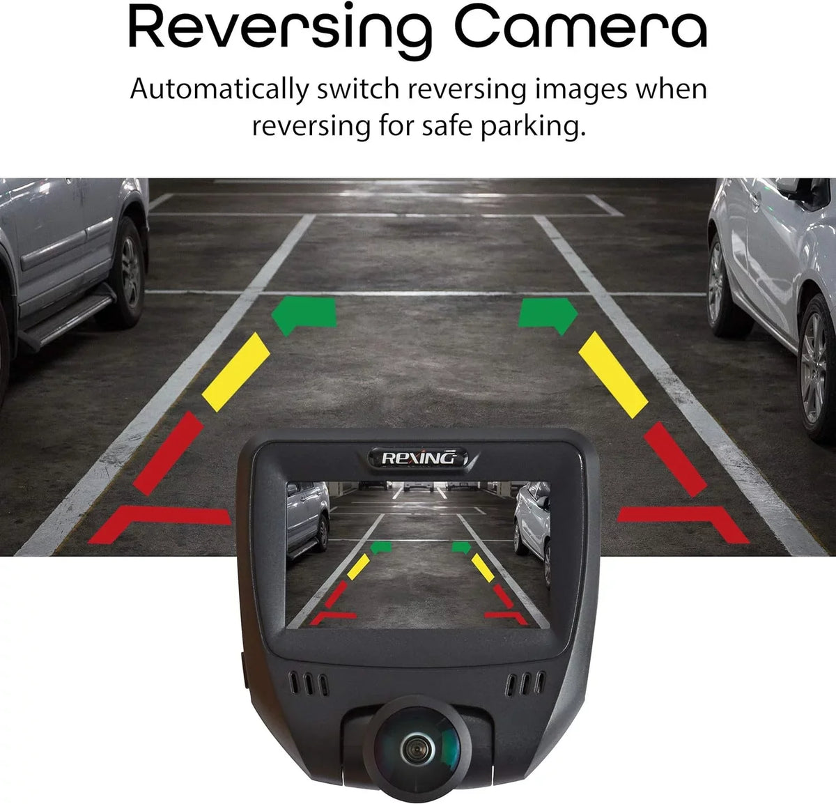 Box - Rexing Channel Camera Angle 360 Black Open V360 Wide Dashboard Dual Degree