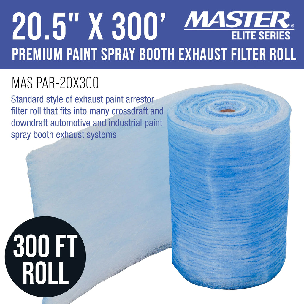 20.5" - Auto Paint Fiberglass in Traps Captures Filter Booth 300' Premium Gram Booths Particles 18 Refinish - Paint x Roll, Master Heavy-Duty Elite Autobody Arrestor Exhaust Spray Overspray Paint
