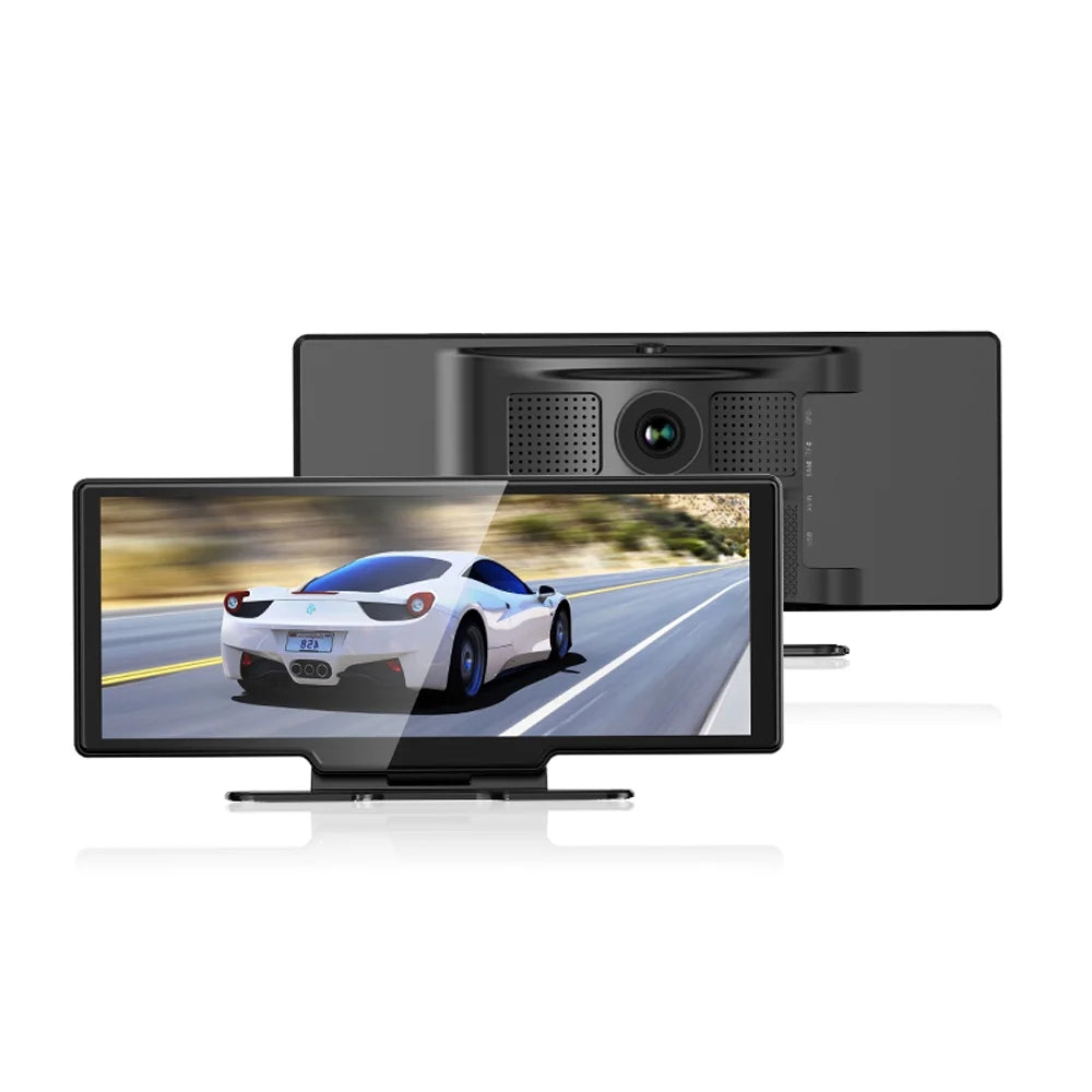 Support WiFi Touchscreen Inch & Driving Dash Hands-Free for Built-in DVR Carplay Front 4K G-Sensing Loop Android Rear Camera Recorder Calling with Parking Auto Shinysix 10.26 Recording Monitor