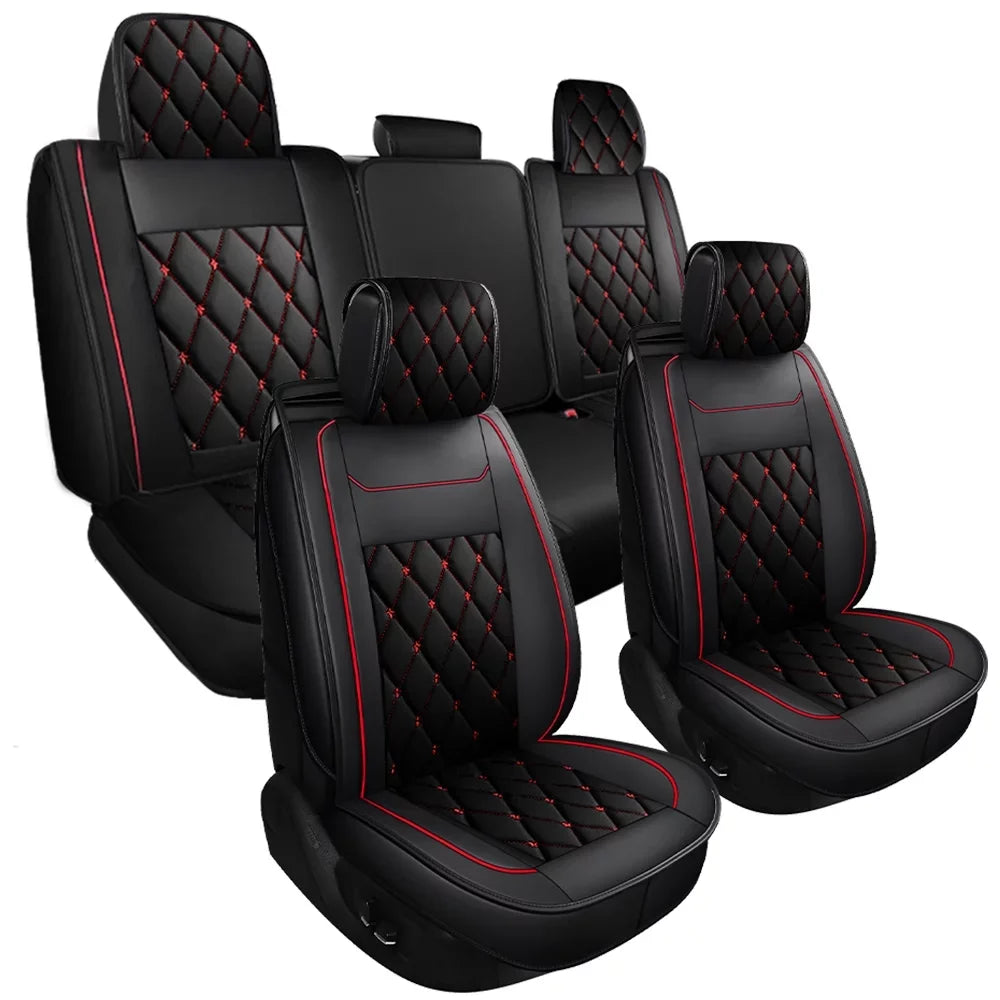 3500 Black-Red) Cab Sierra 1500/2500 for Silverado Covers Crew,Double,Extended HD Car Full Seat 2007-2023 Set HD GMC Set, / Truck(Full or Fit Pickup