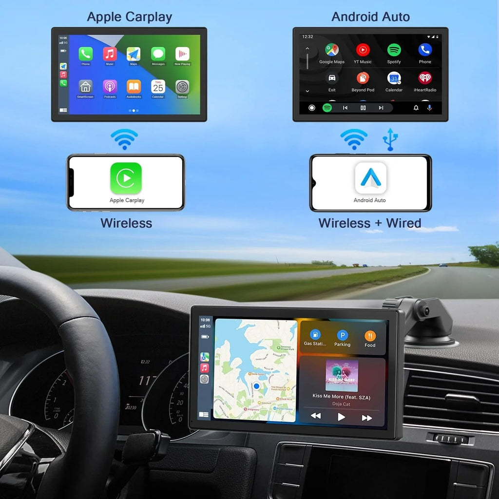 Carplay Camera Play DVR, Touch Car 2.5K Apple Receiver, Screen Navigation, Audio Stereo, Car Mate Cam,1080p Drive Carplay Car Player Inch Multimedia Dash Wireless Radio Backup 9