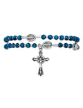 Bracelet Full Blue Rosary Twistable Wrap Crystal