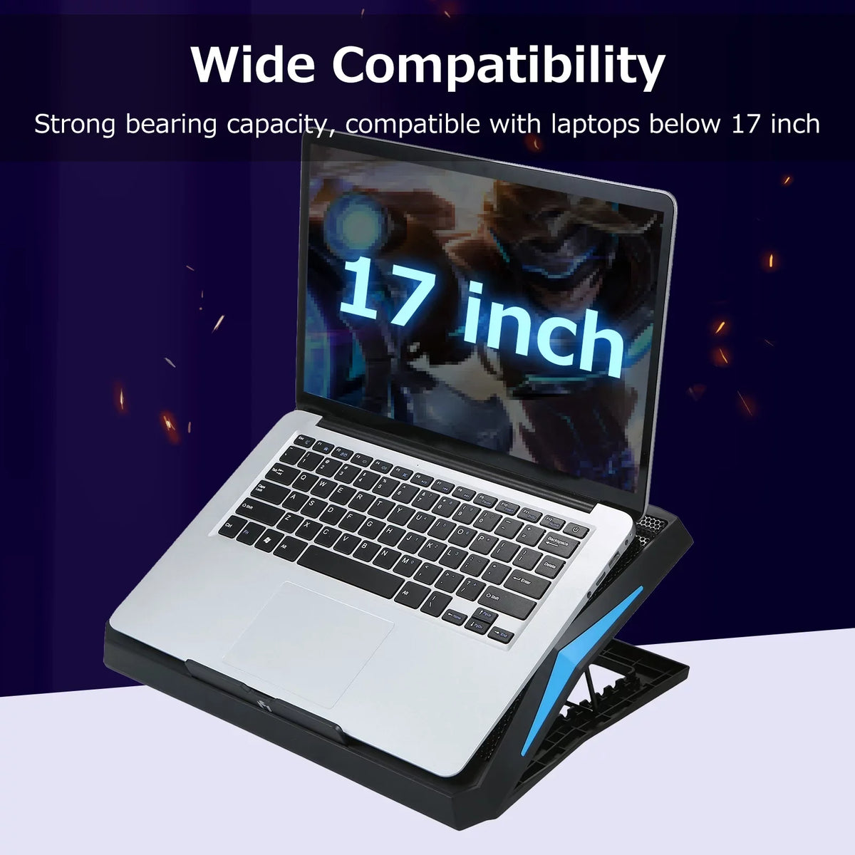 Comfortable Heat Noise Efficient Viewing and Fans for Andoer Stand, Angle Low 6 Cooler Laptop Dissipation