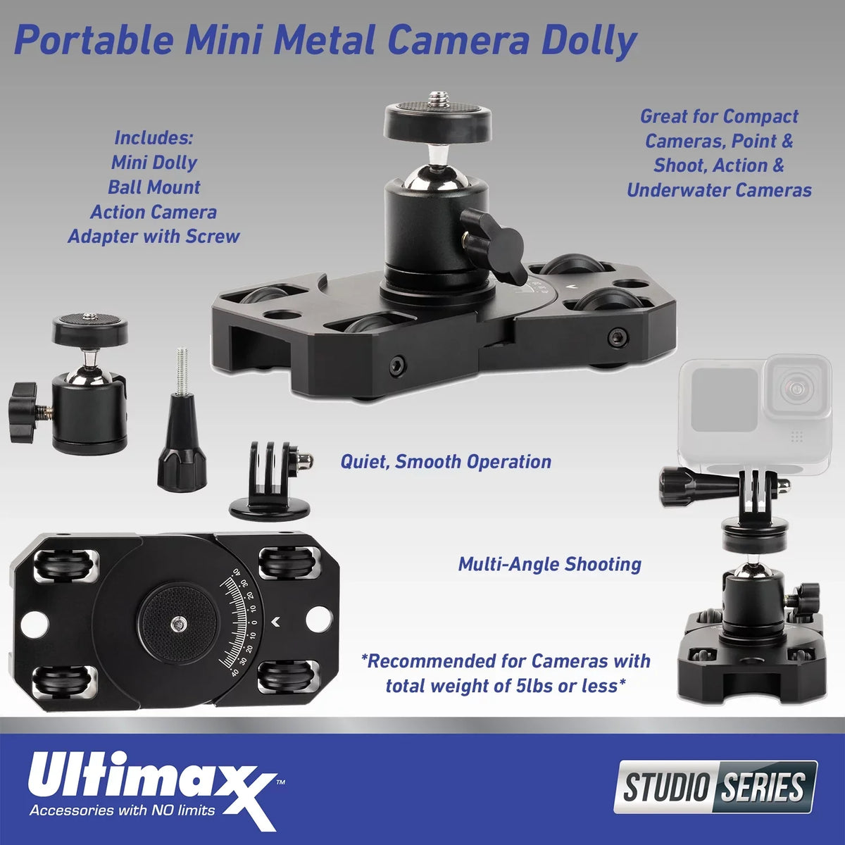 Advanced Ultimaxx Includes: Bundle) Mini 3 Action GO Bundle Camera Action (25pc Cam More Insta360 Metal Mounts, Adapter Dolly & - for 1/4” Screw (128GB)