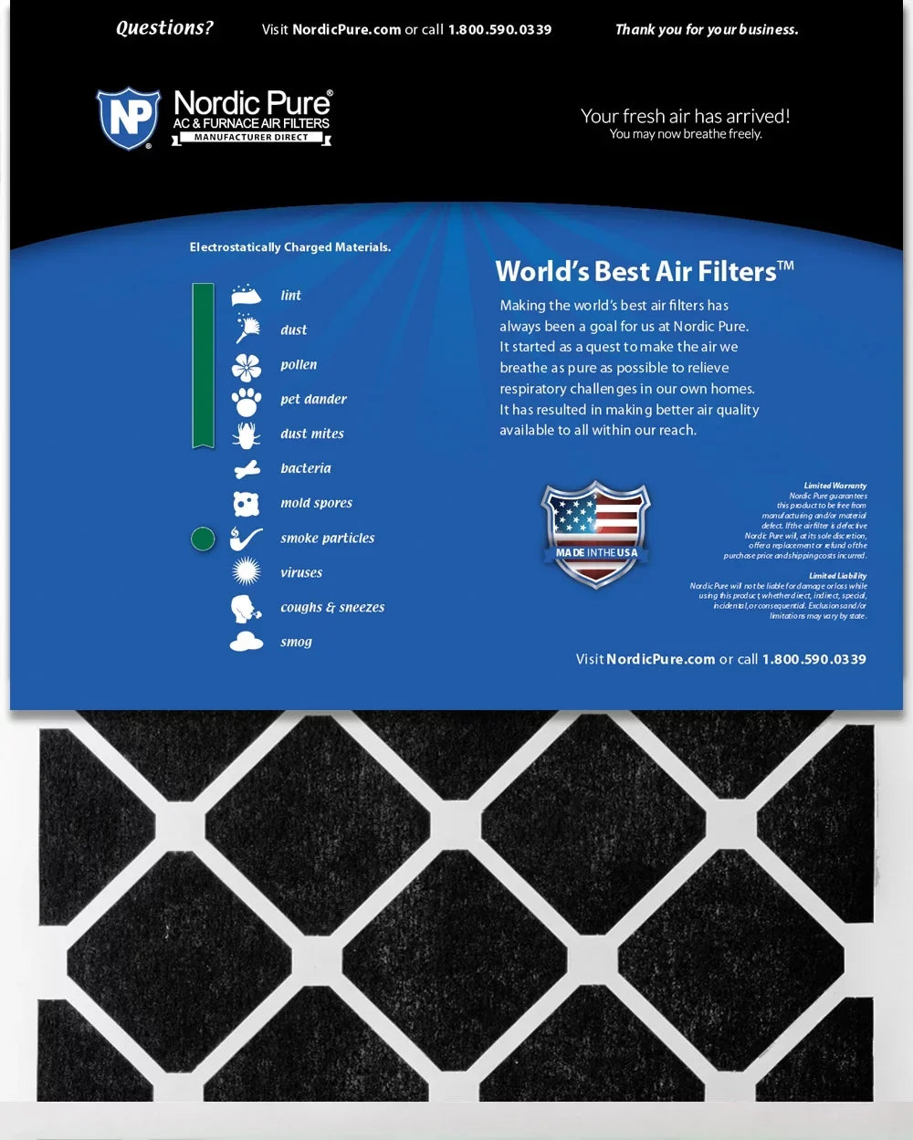 Pure 15x20x1 Pack Eco-Friendly Filters Carbon 3 Green (14_1/2x19_1/2) Plus Air