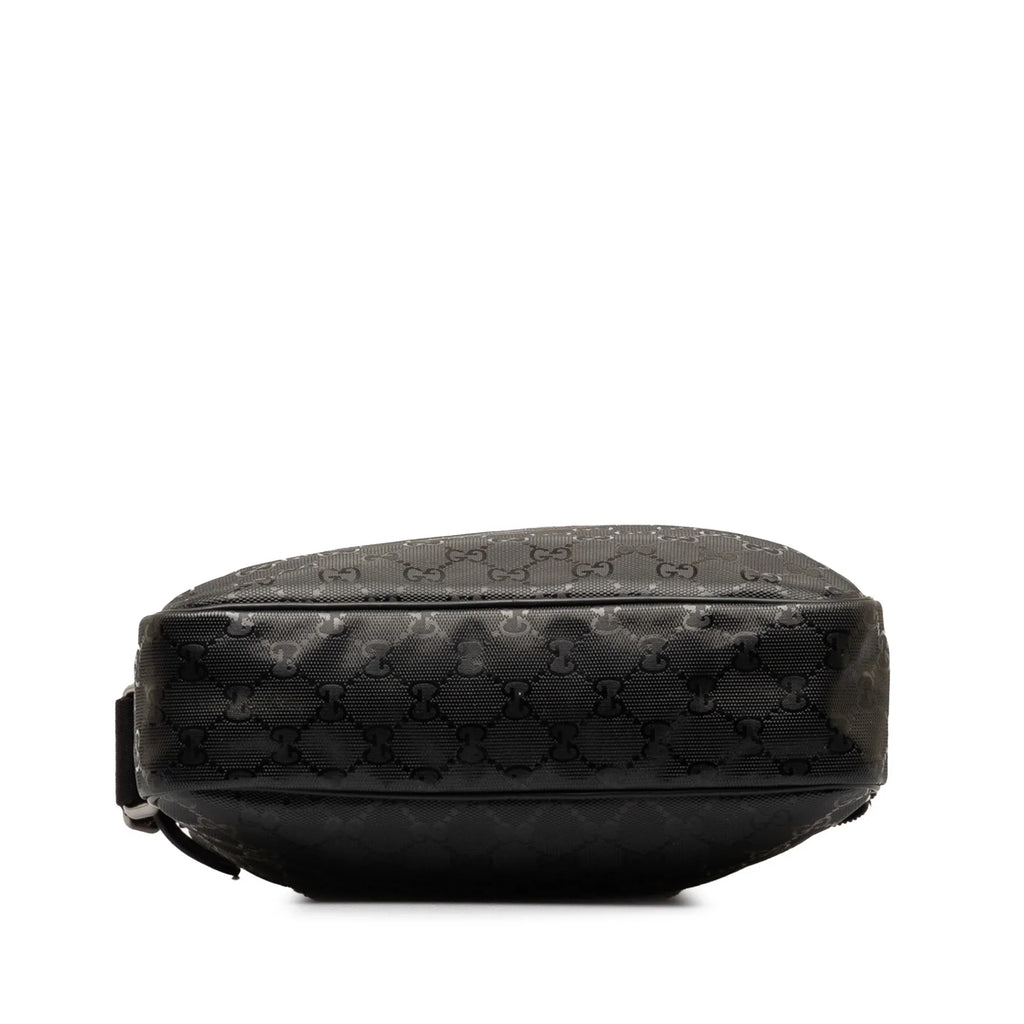 Fabric Canvas Imprime Pre-Owned Bag GG Gucci Unisex Crossbody Black (Good) Coated Authenticated