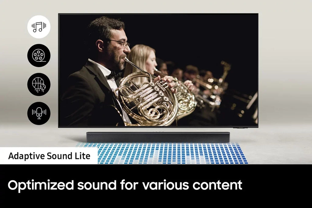 Smart AI 2.1ch Dolby (2023) with QN55S90CAFXZA Samsung Upscaling 55" with Soundbar Audio and 4K Subwoofer Samsung TV OLED HW-B550 a with
