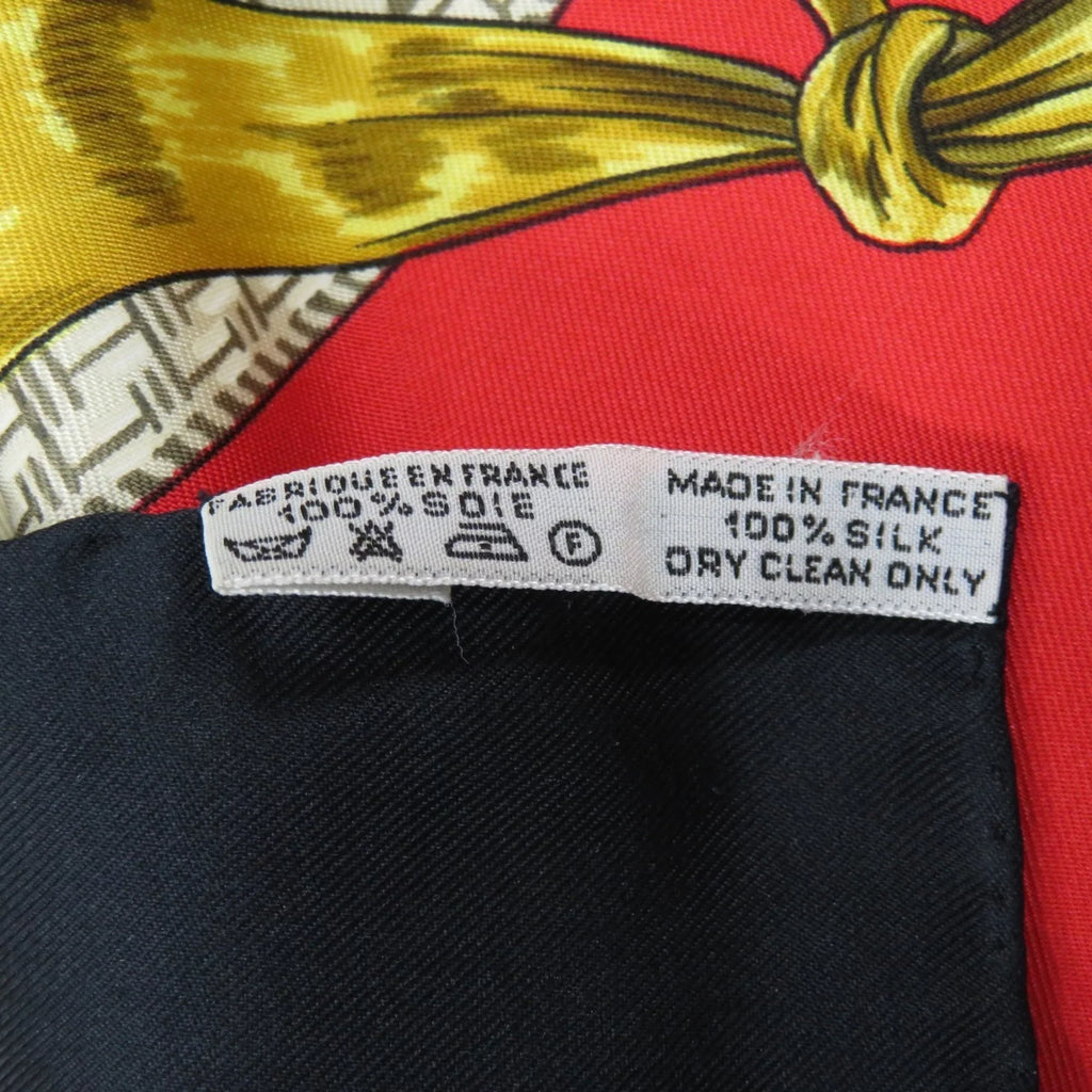 Pre-Owned Carre HERMES Stirrup/Horse Muffler ETRIERS Silk 90 Hermes Scarf Women's (Good)