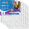 by 6 USA 16x16x2 Comparable Pleated AIRX - Conditioner & Filter Premium CLEAN Filters 2200 AC WICKED 1500 Filter HVAC Pack 16x16x2 to FILTERS Electrostatic 13 Furnace AIR. MPR Air Made Air FPR 9 MERV