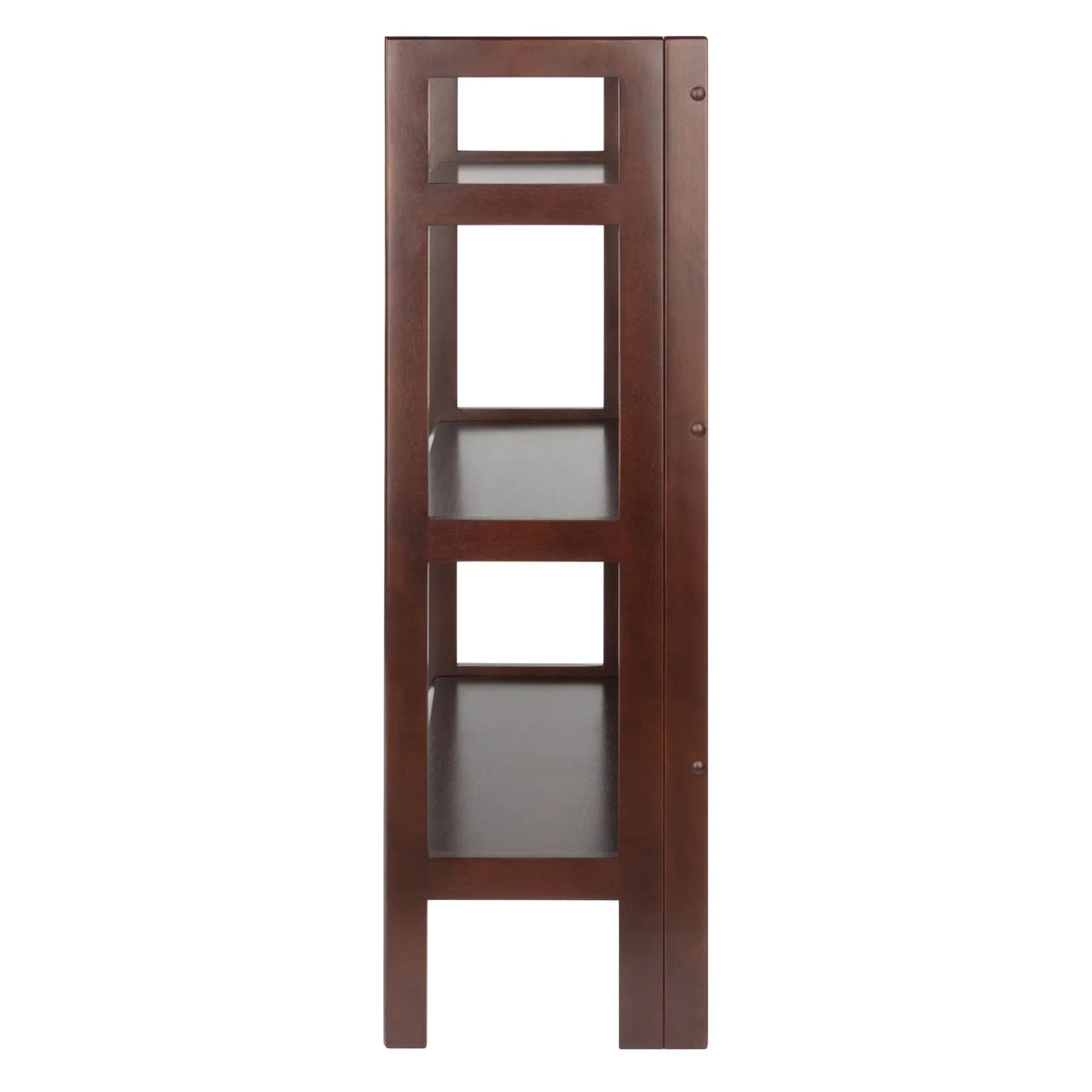 Foldable Winsome Wood Walnut Terry Stackable, Shelf, 3-Tier Finish