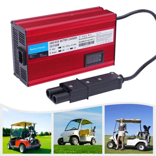 Charging Pin Battery Amp Trickle Golf 12 Plug Mode Charger Barrel Cart 48 2 Volt