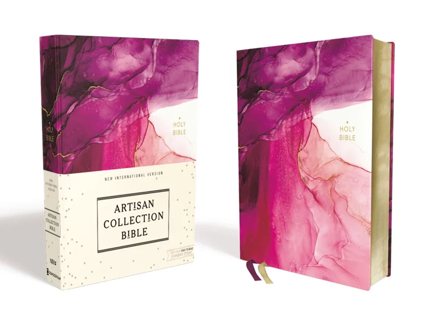 Collection Letter Edition, Niv, Artisan Gilded Cloth Board, Pink, Bible, Comfort Red Over (Hardcover) Art Print Edges,