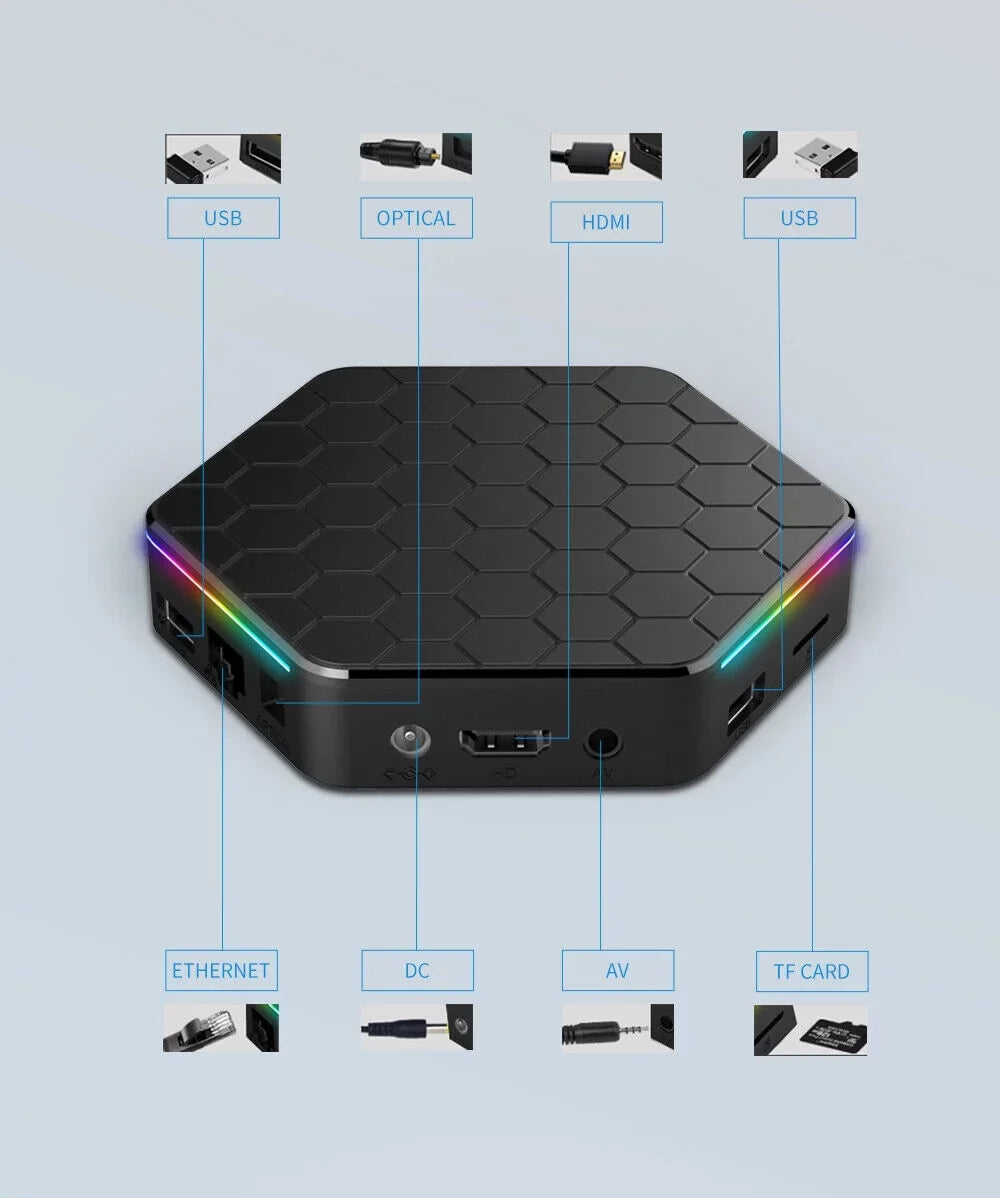 Plus 12.0 4+128G - TV Player, Quad 6K Android Box JahyShow Smart Stream Core HD T95Z