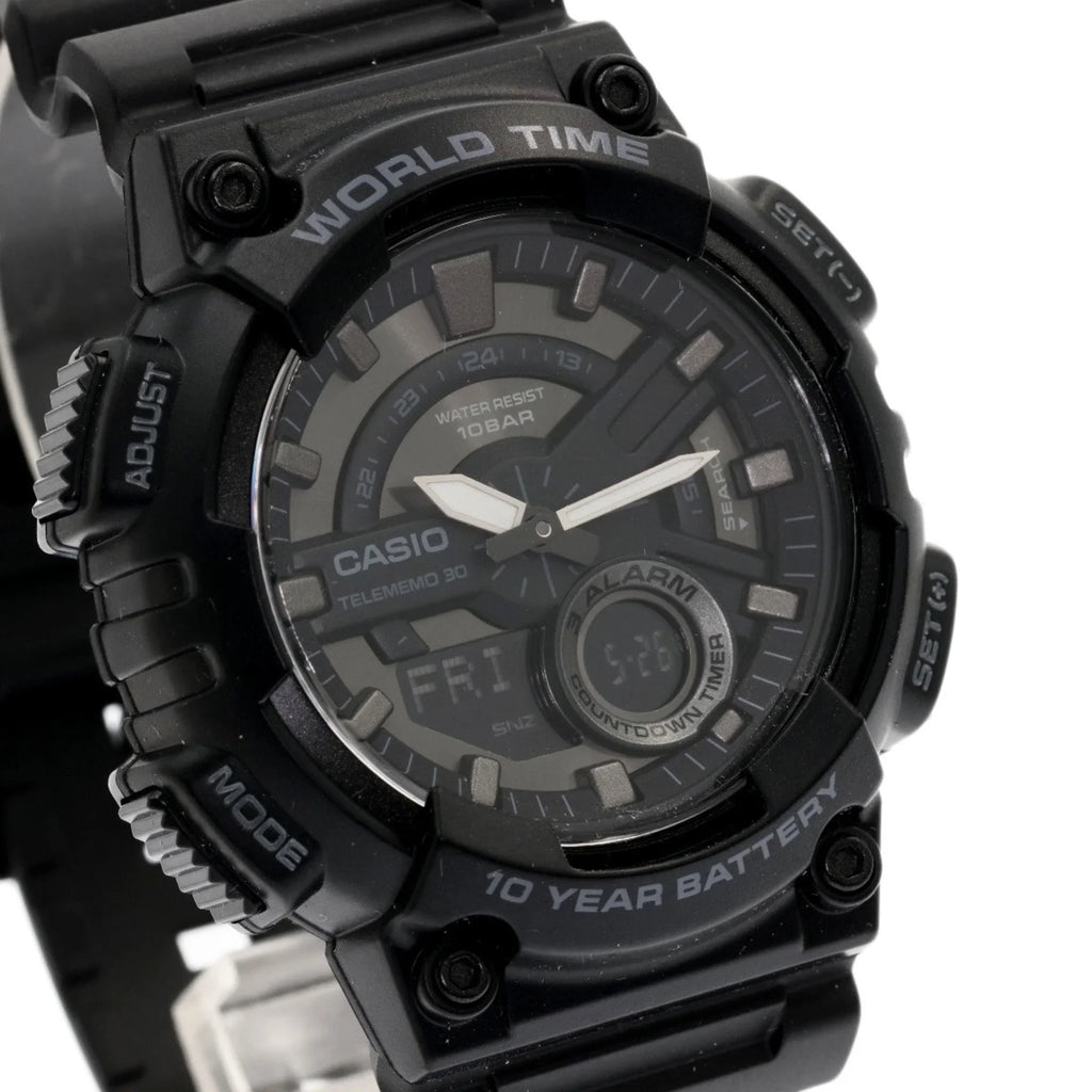Casio (Good) Pre-Owned CASIO Stainless Watch Steel/Rubber AEQ-110 Men's