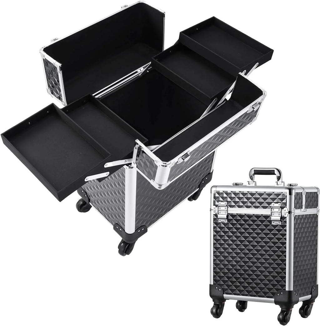 Large Case Makeup Rolling Organizer Makeup Trolley Joligrace Box Cosmetic