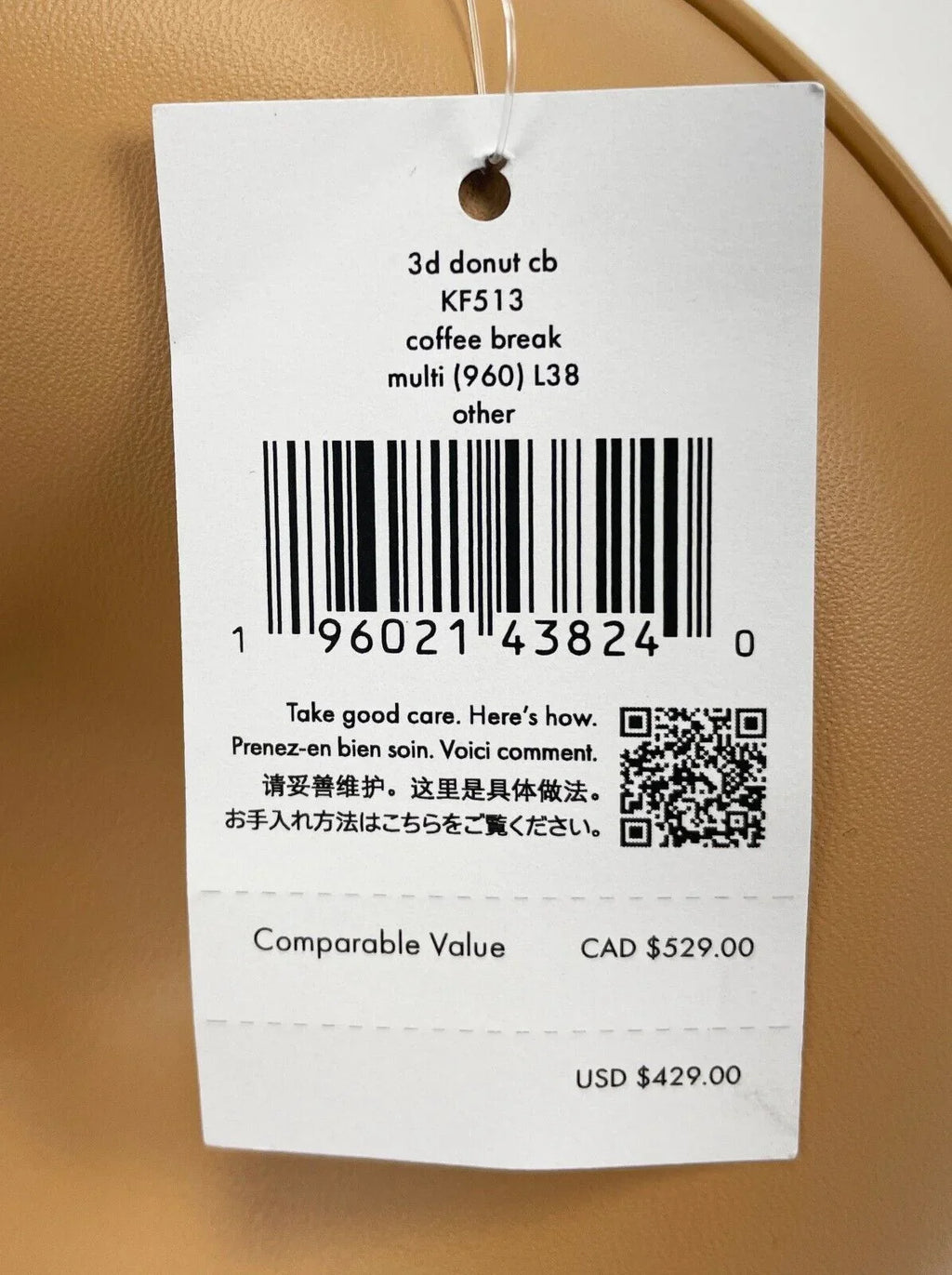 Bag 3D Kate Coffee Break Purse Crossbody Spade Donut
