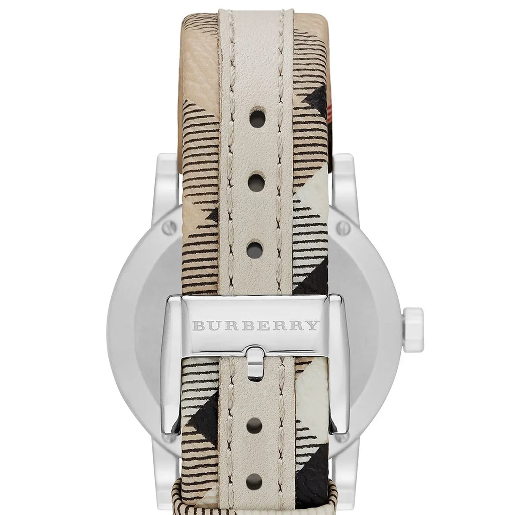 Quartz Women's Analog Double Watch Leather Burberry 34mm BU9132