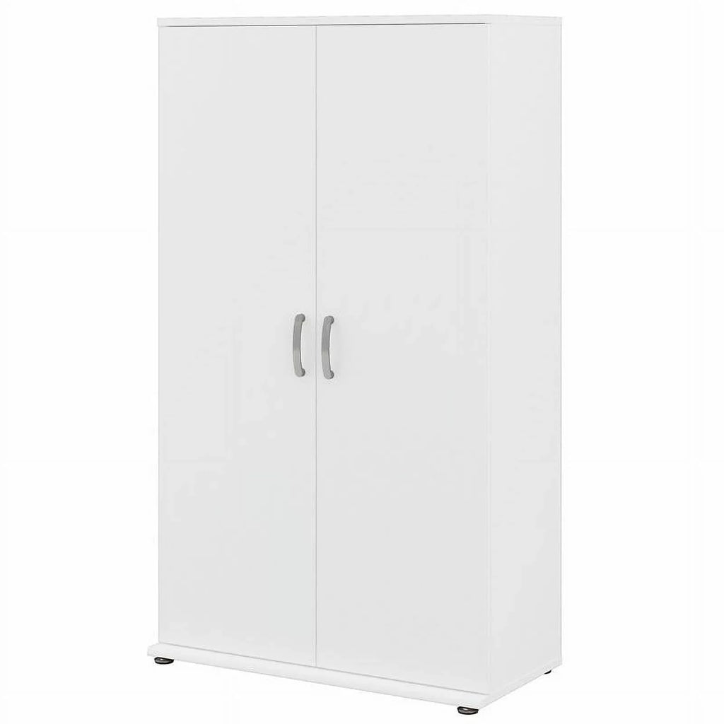 Row Pemberly Cabinet Engineered in White - Storage Tall Wood Garage