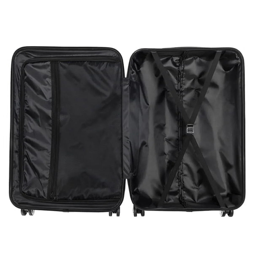 28" 20" - Trolley Case Gray 3-in-1 / Portable Travel Lightweight / Set ABS 24" Suitcase Dark
